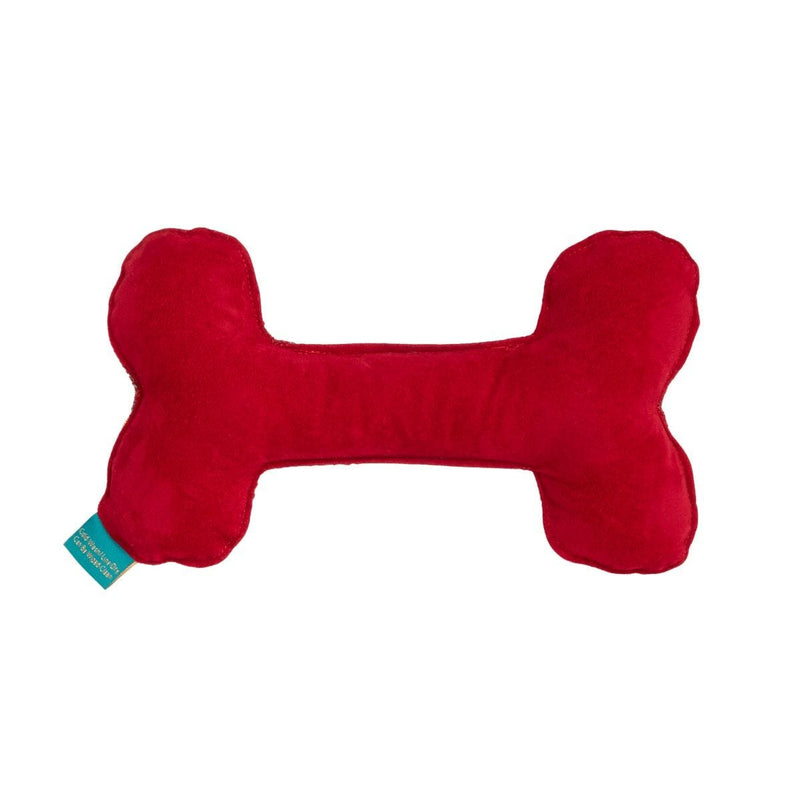 Fortnum's red tartan dog bone cushion, imported from the UK