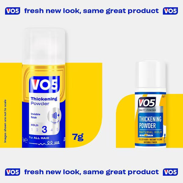 VO5 Thickening Hair Powder Natural Hold 7g (British brand)
