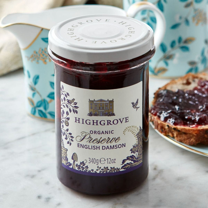 Highgrove organic English damson preserve 340g, imported from the UK