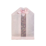 Elizabeth W rose hanger sachet in pink linen, imported from the UK