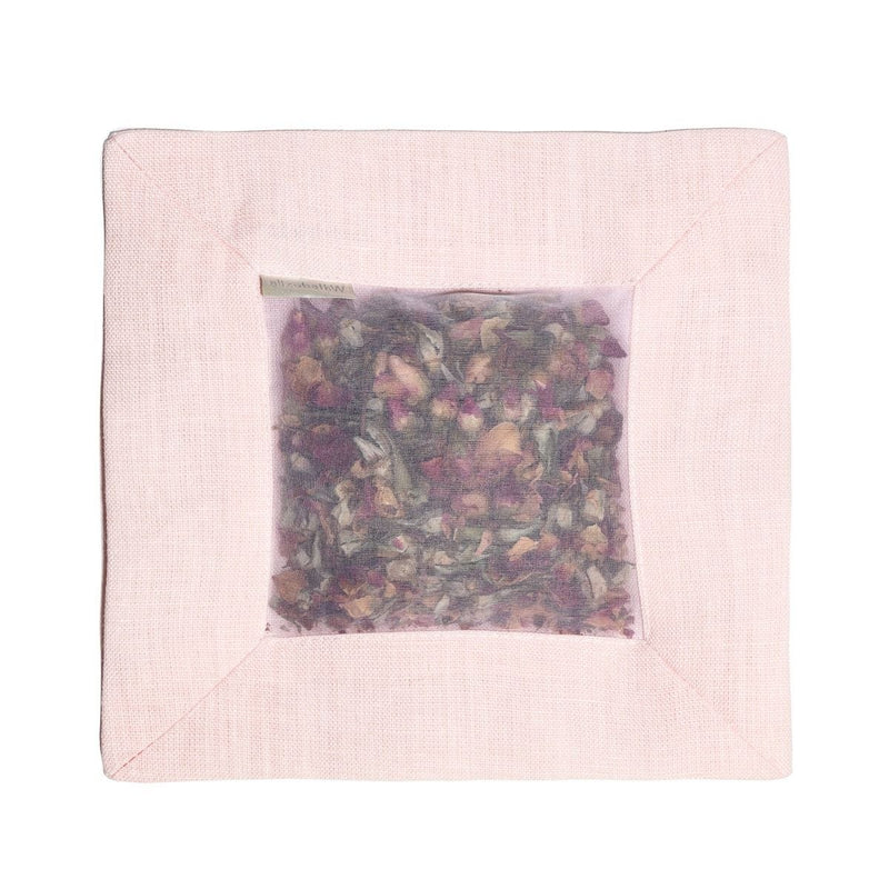Elizabeth W rose pink linen sachet for drawers, UK version