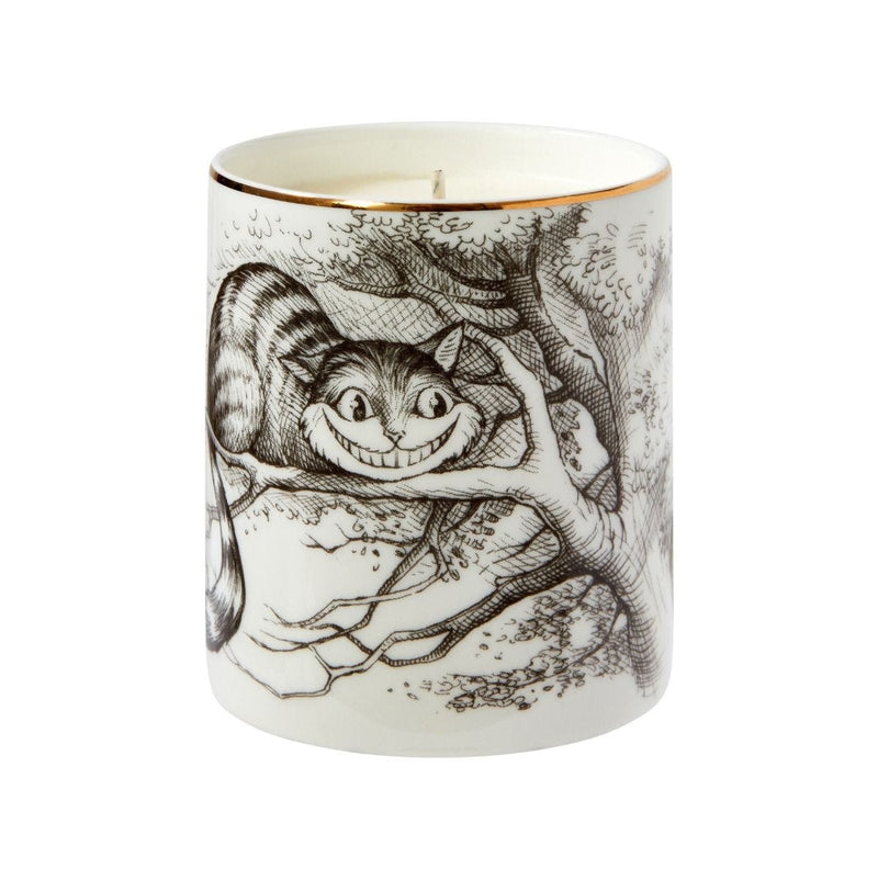 Rory Dobner Cheshire Cat candle in fine bone china container (British brand)