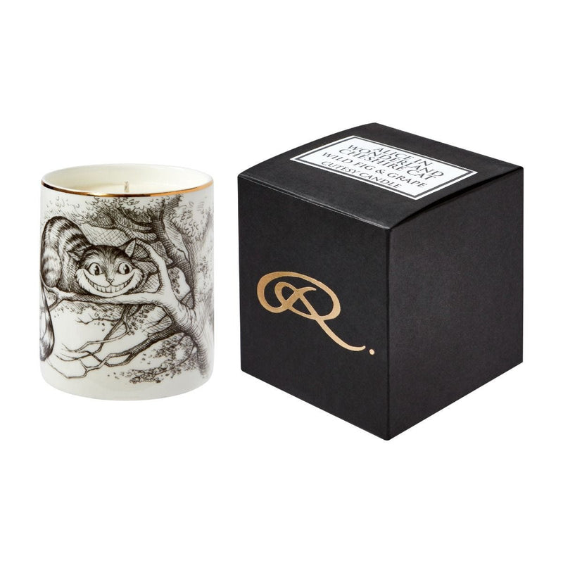 Rory Dobner Cheshire Cat candle in fine bone china container (British brand)