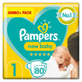 Costco UK Pampers New Baby Nappies Size 1 80 Jumbo+ Pack- Buy online at McGrocer