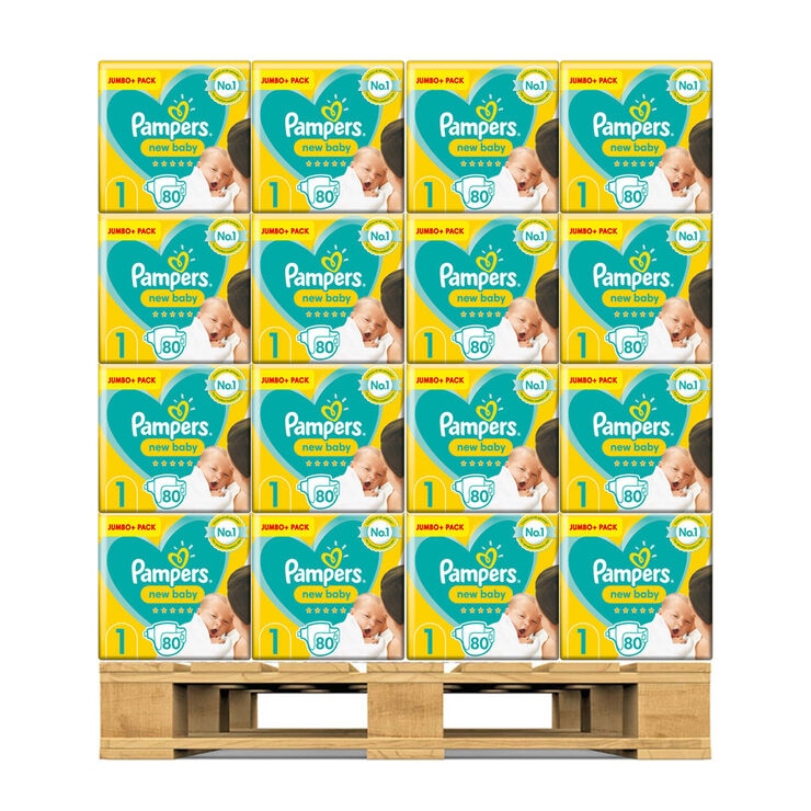 Pampers New Baby nappies size 1 Jumbo+ Pack - British product