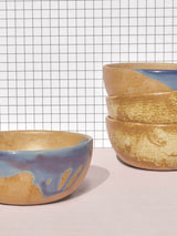 Next Curateology Blue Set of 4 Tavora Salt Glazed Cereal Bowls- Buy online at McGrocer