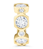 David Morris diamond hoop earring 6mm yellow gold, imported from the UK