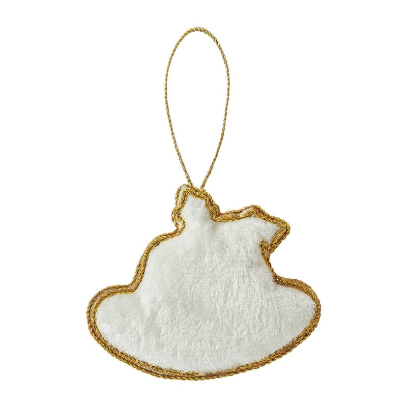 Fortnum's embroidered Christmas pudding platter decoration (British brand)