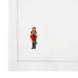 Christmas Nutcracker hand-embroidered cotton napkin 50cm - British product