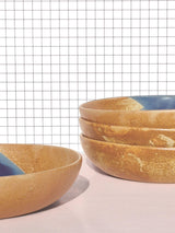 Next Curateology Blue Tavora Salt Glazed Pasta Bowls (Set of 4)- Buy online at McGrocer