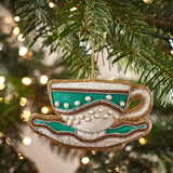 Fortnum's embroidered teacup decoration, UK version