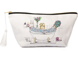 Charlotte Posner canvas washbag with silk tassel, imported from the UK