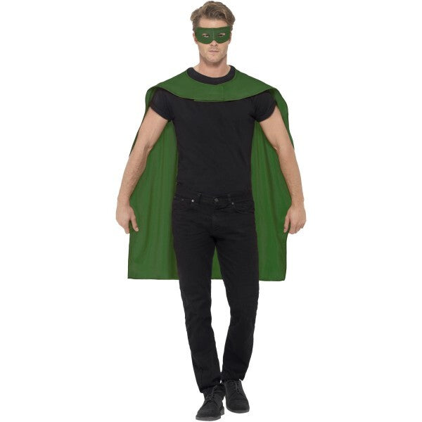 Smiffys green cape with eyemask, imported from the UK
