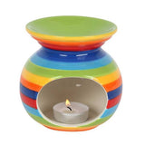 Something Different ceramic oil burner rainbow stripe (British brand)