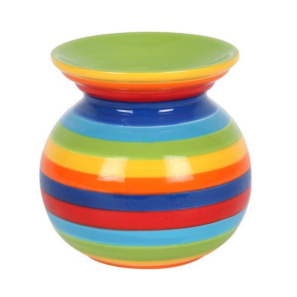 Something Different ceramic oil burner rainbow stripe (British brand)