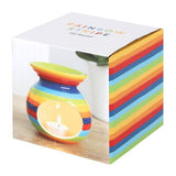 Something Different ceramic oil burner rainbow stripe (British brand)
