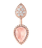 Boucheron Serpent Bohème single earring rose gold diamonds pink quartz (British brand)