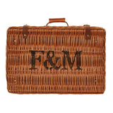 Fortnum's Camellia white wicker hamper for two - British product