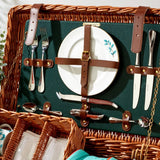 Fortnum's Camellia white wicker hamper for two - British product