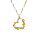 Alex Monroe floral heart necklace with Itsy Bitsy Bee (British brand)