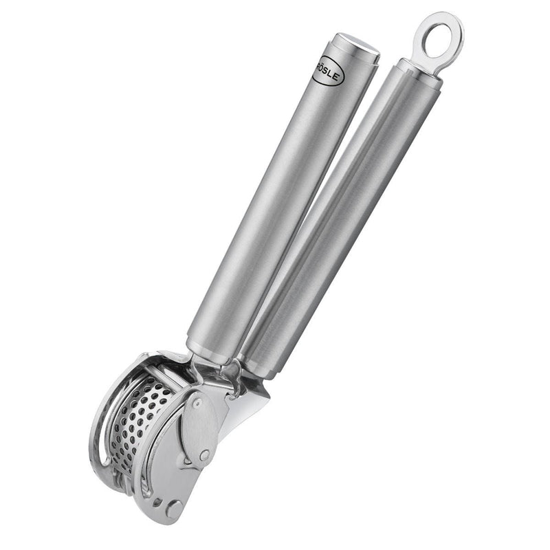 Rösle garlic press stainless steel with scraper (British brand)