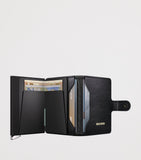 Secrid leather embossed lines miniwallet, imported from the UK