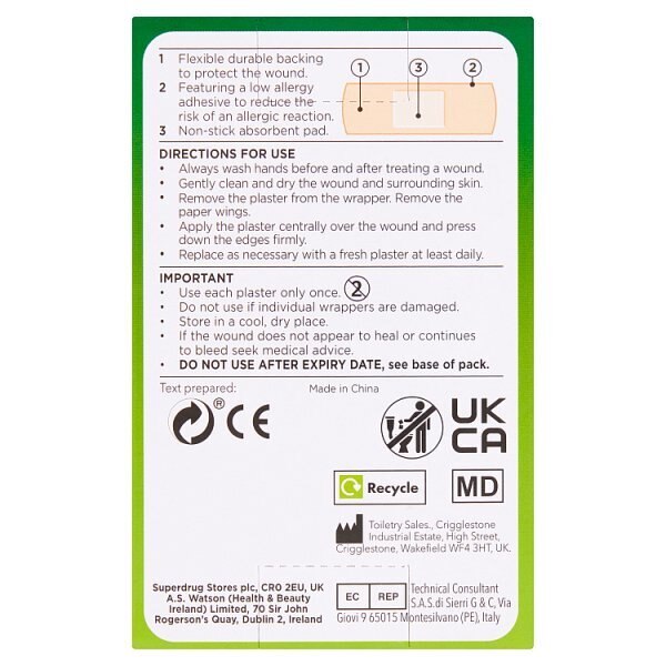 Superdrug Fabric Plasters X 40 GOODS Superdrug