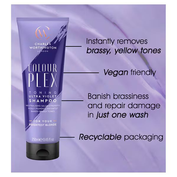 Charles Worthington Colourplex Ultraviolet Shampoo 250ml - British product