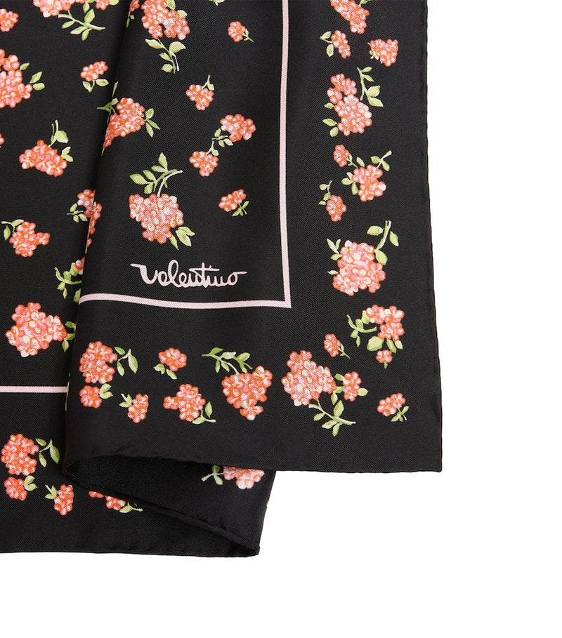 Valentino Garavani silk floral scarf 90x90, imported from the UK