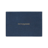 Fortnum's zip leather credit card holder in Eau de Nil (British brand)