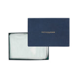 Fortnum's zip leather credit card holder in Eau de Nil (British brand)