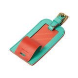 Fortnum's luggage tag in Eau de Nil, handmade leather (British brand)