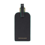 fortnum Fortnum's Navy Leather Luggage Tag- Buy online at McGrocer