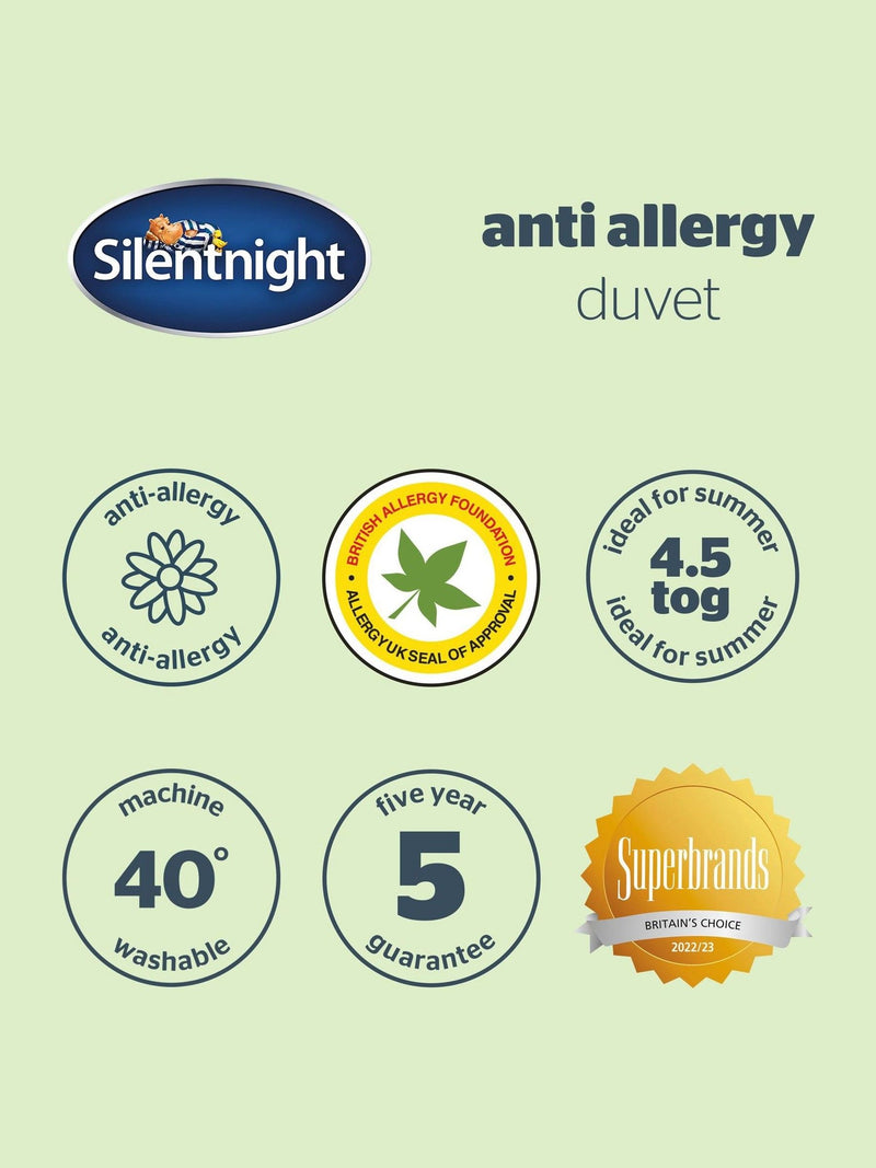 Silentnight Anti Allergy 4.5 Tog duvet (British brand)