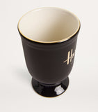 Harrods pedestal mug with gold-trimmed base and logo, 284ml capacity - British product