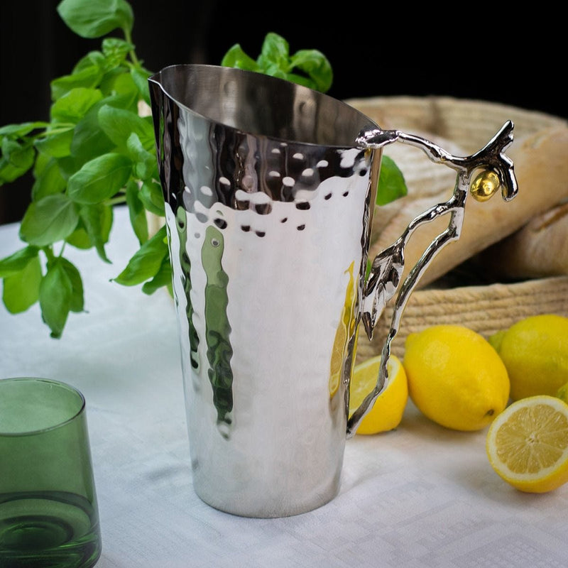 Culinary Concepts water pitcher with hammered olive leaf handle (British brand)