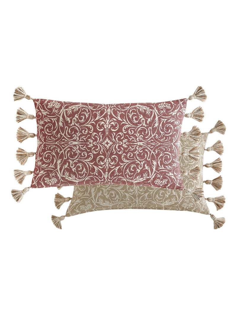 Historic Royal Palaces antique rose pink polyester cushion 30x50cm, UK version