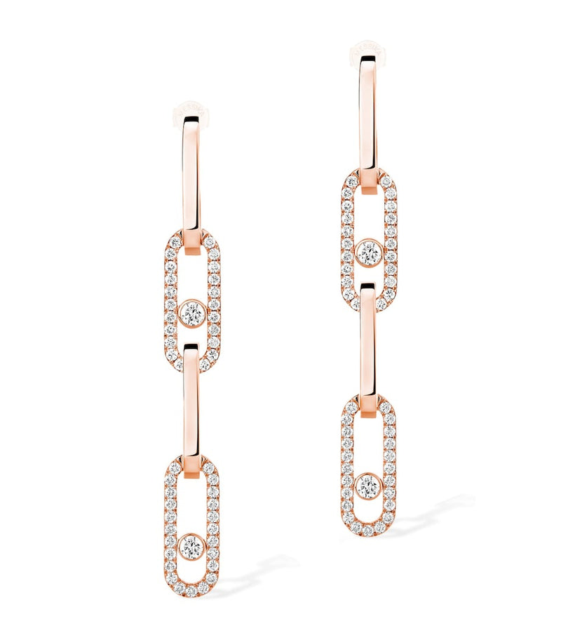 Messika pink gold diamond earrings 1.70ct - British product