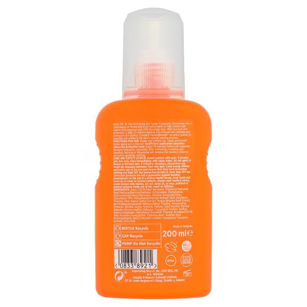 Solait Active Tanning Spray SPF30 200 ml (British brand)