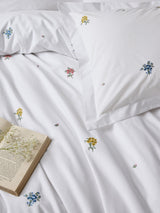 Next Historic Royal Palaces Multi White Royal Embroidery 200 Thread Count Cotton Pillowcases (Set of 2)- Buy online at McGrocer