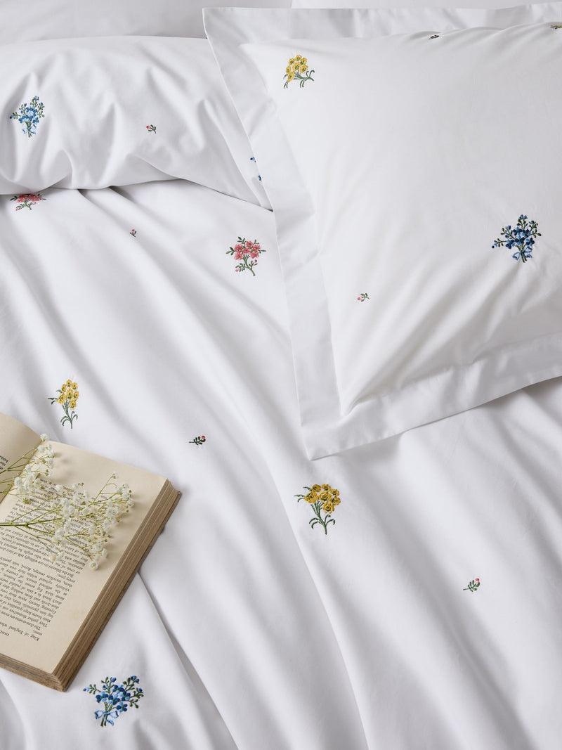 Historic Royal Palaces white embroidered pillowcases, imported from the UK
