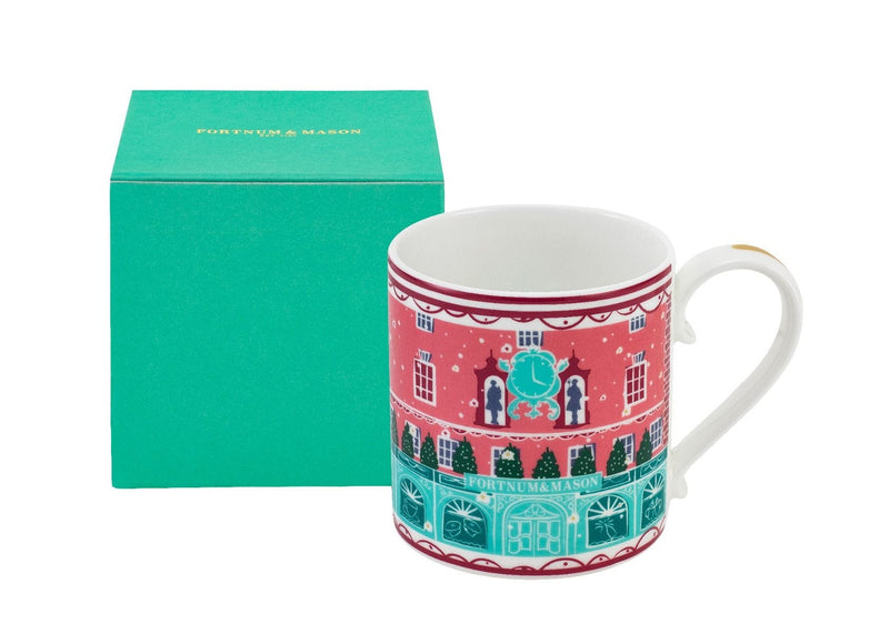 Fortnum & Mason Piccadilly House Christmas mug 9cm, imported from the UK