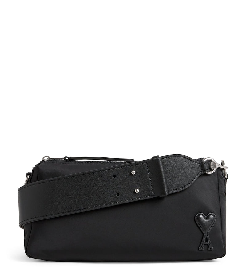 AMI Paris Canvas Marcel Messenger Bag H23cm W40cm D16cm, UK version