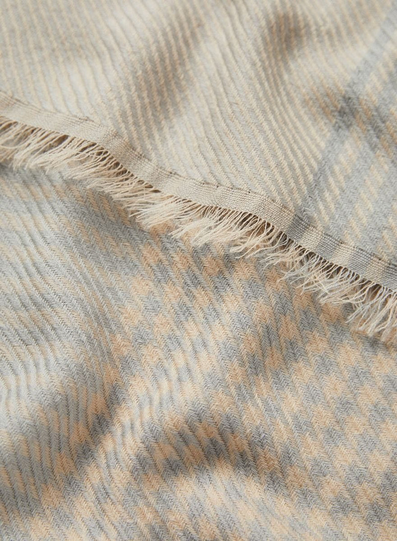 Jane Carr lambswool scarf Pearl 142cm square (British brand)