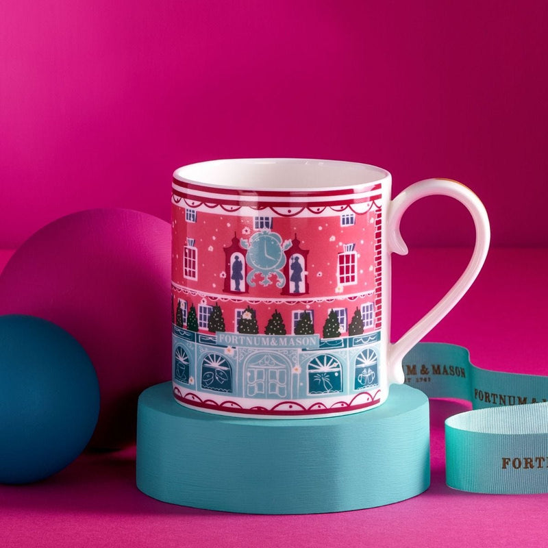 Fortnum & Mason Piccadilly House Christmas mug 9cm, imported from the UK