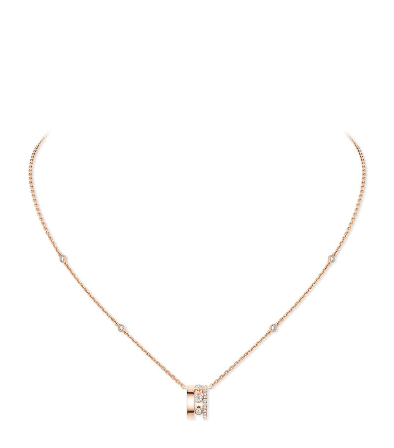 Messika Move Romane pink gold diamond necklace 0.31ct - British product