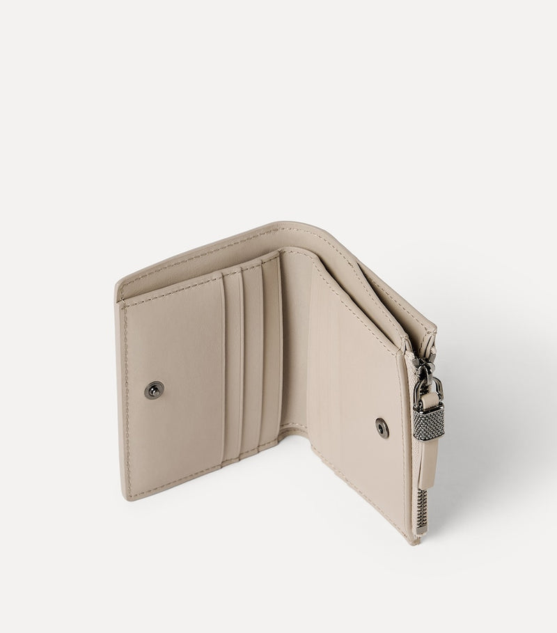 Brunello Cucinelli leather wallet embossed logo Italian craftsmanship - British product