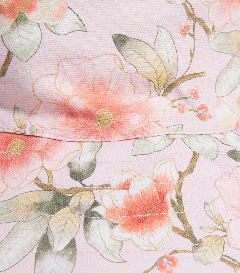 Olga Valentine cotton floral print bucket hat, imported from the UK