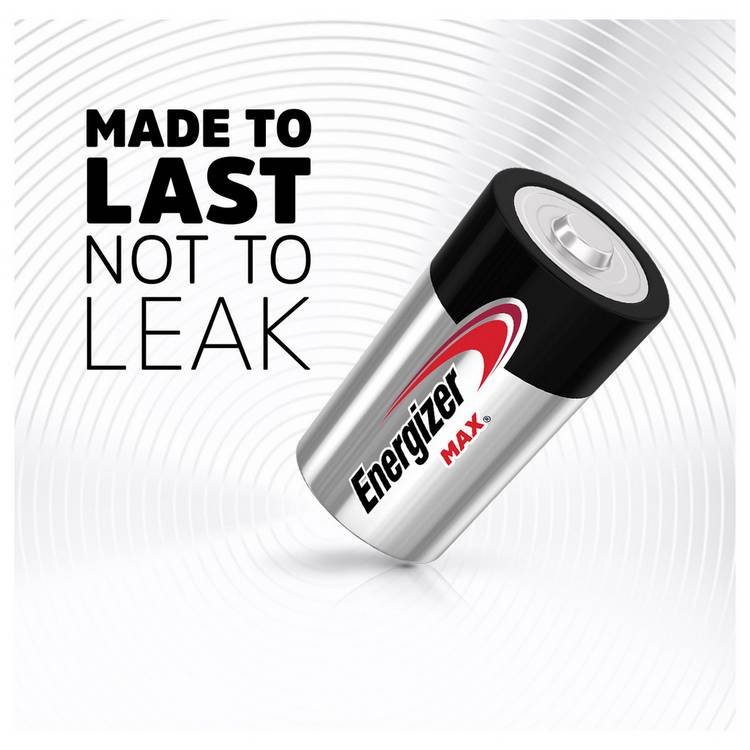 Energizer Max Alkaline D batteries pack of 4, UK version