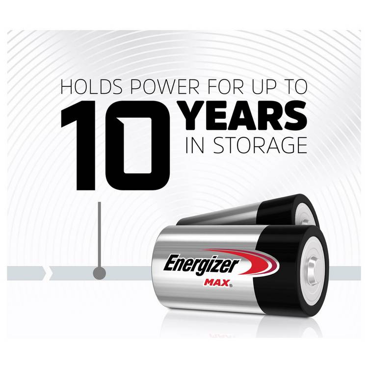Energizer Max Alkaline D batteries pack of 4, UK version